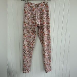 Rylee + Cru Play Floral Leggings in Cream and Pink